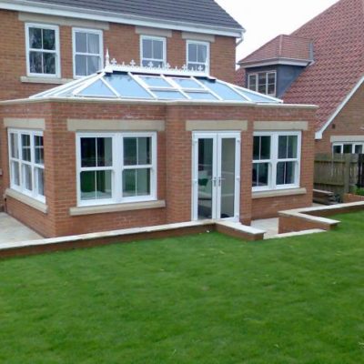 Brick Orangery With A Glass Roof