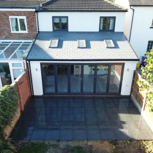 Lean to orangery seen from above